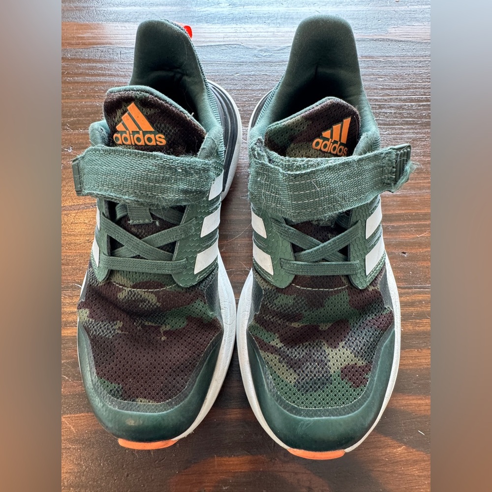 ADIDAS - KIDS Camo Green Sneakers (velcro) - Size 12